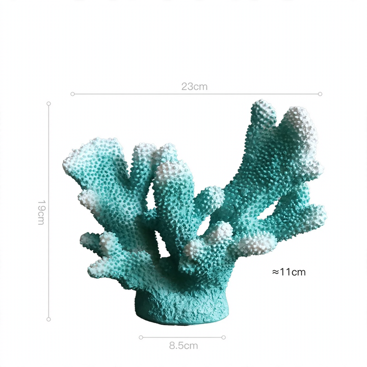 Resin coral figure in Nordic style
