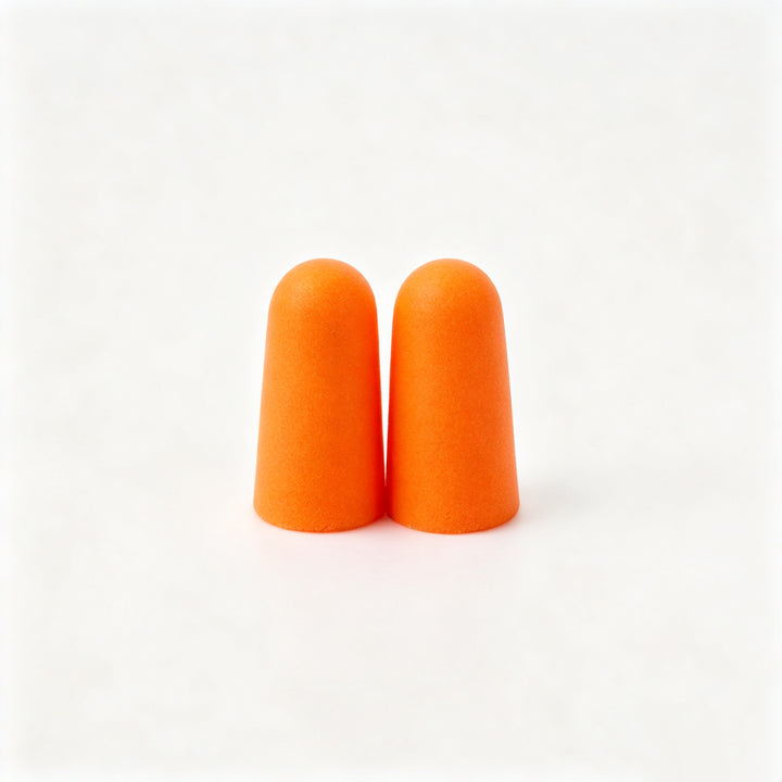 Foam ear plugs, spherical shape, 25×12 mm