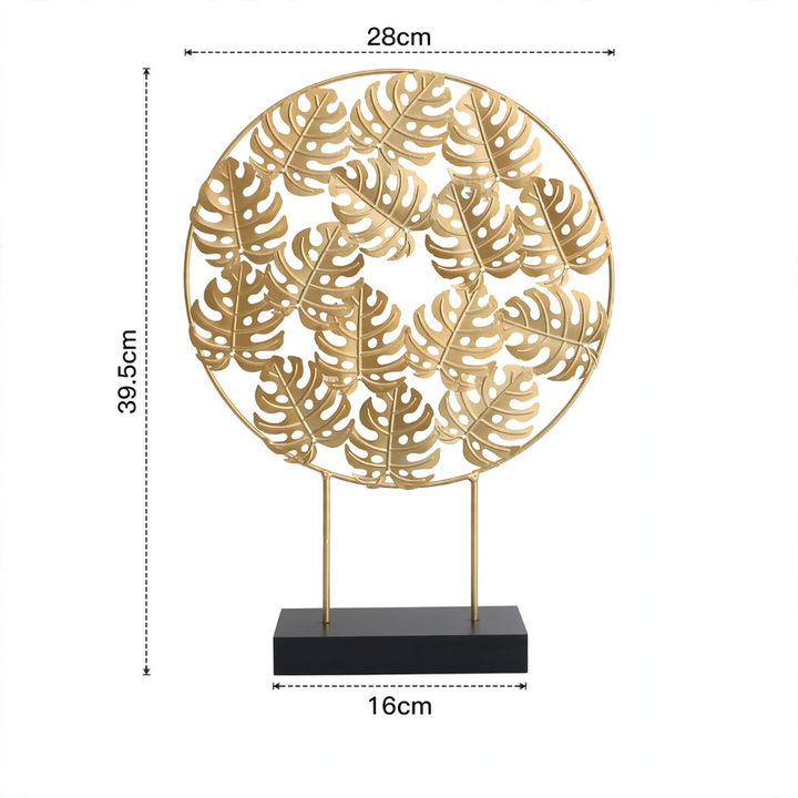 Metal leaf decoration in Nordic style