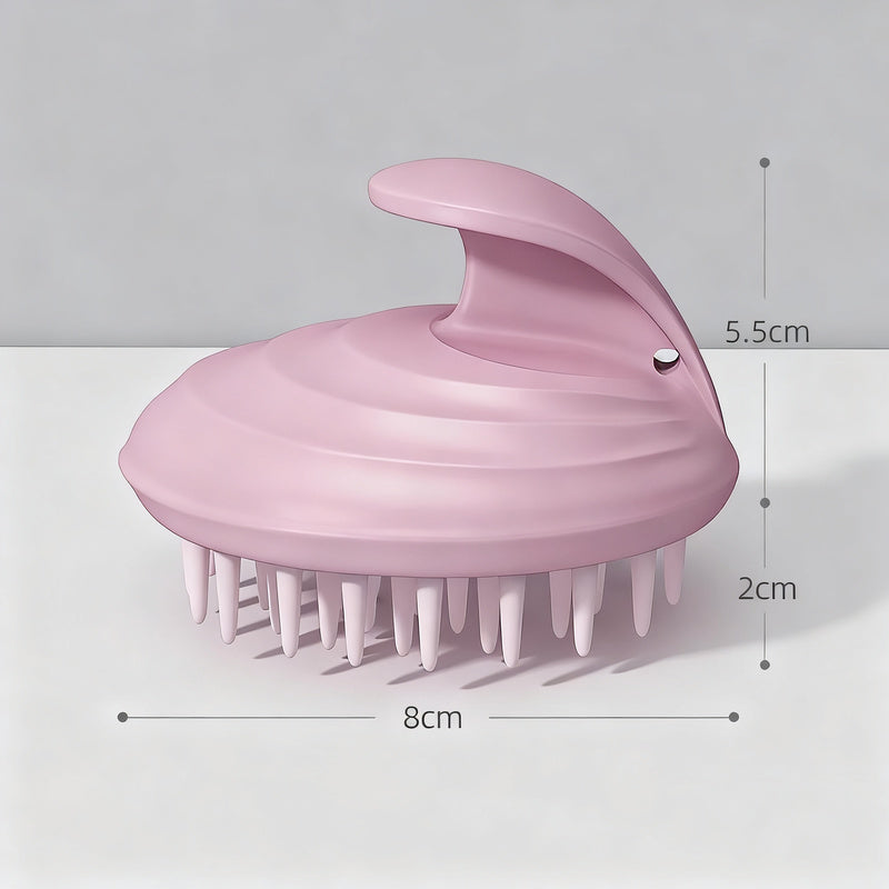 Silicone scalp brush for massaging and cleaning
