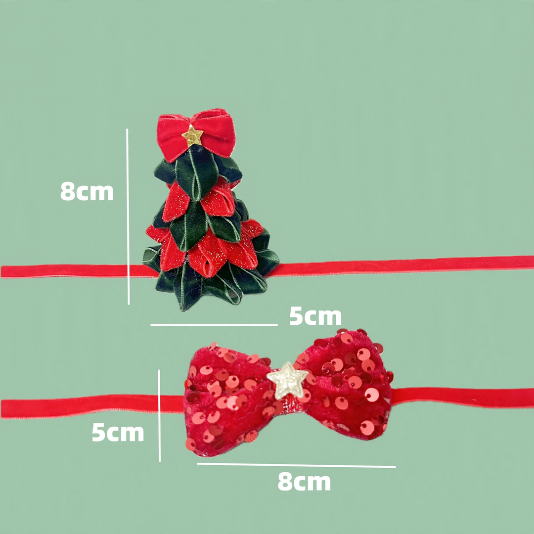 Christmas accessories for pets, hat and bow