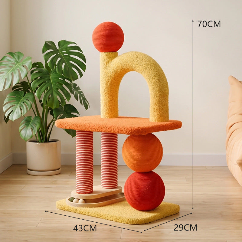 Sisal scratching barrel for cats