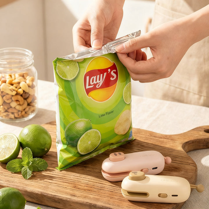 Portable film sealer for food
