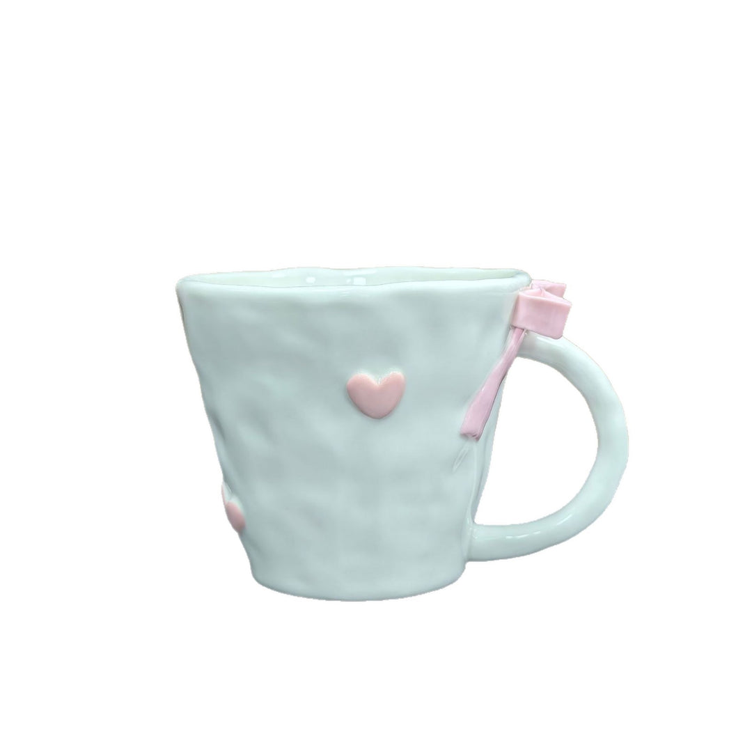 Ceramic coffee mug with bow, 350 ml