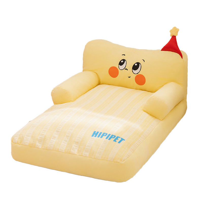 Breathable pet bed with backrest