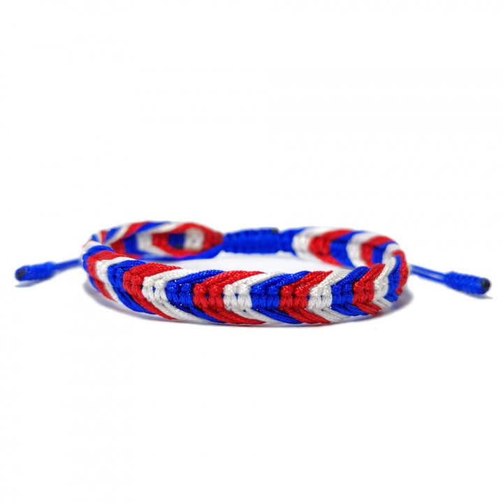 Hand-knotted rope bracelet in red