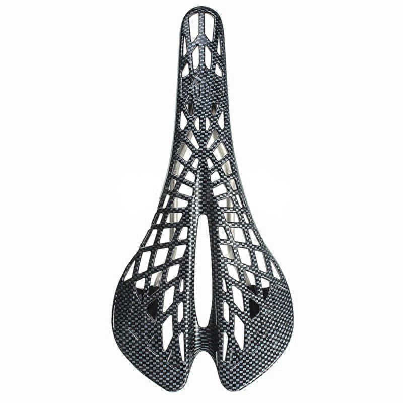 Bicycle saddle made of carbon fiber