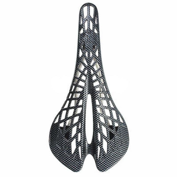 Bicycle saddle made of carbon fiber