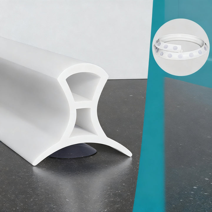 Silicone sealing strip for shower, adjustable