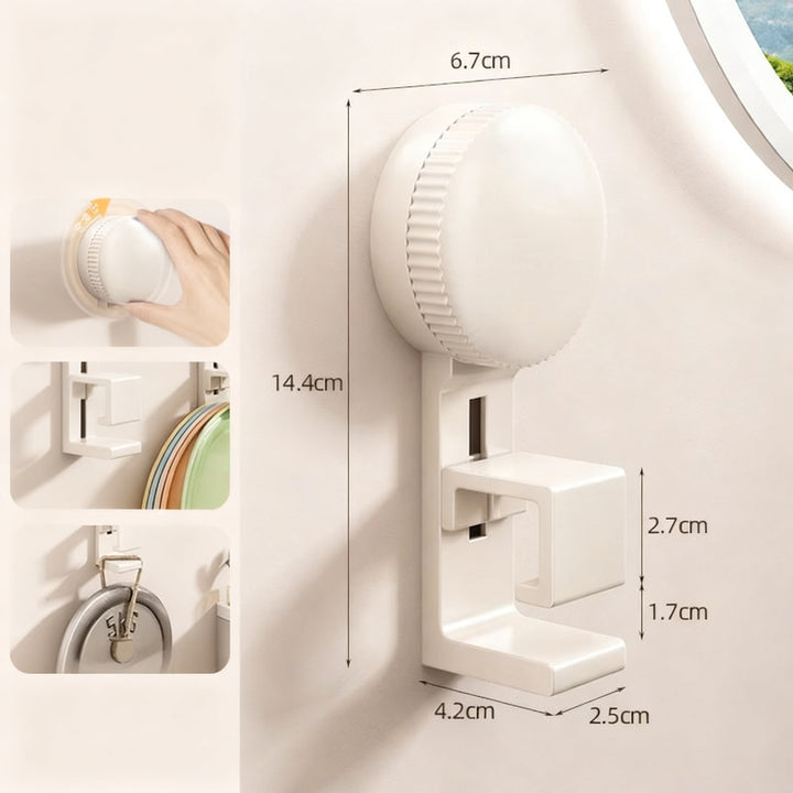 Suction cup sink hook, height adjustable