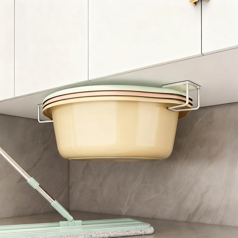 Stainless steel hooks for under-cabinet, no drilling