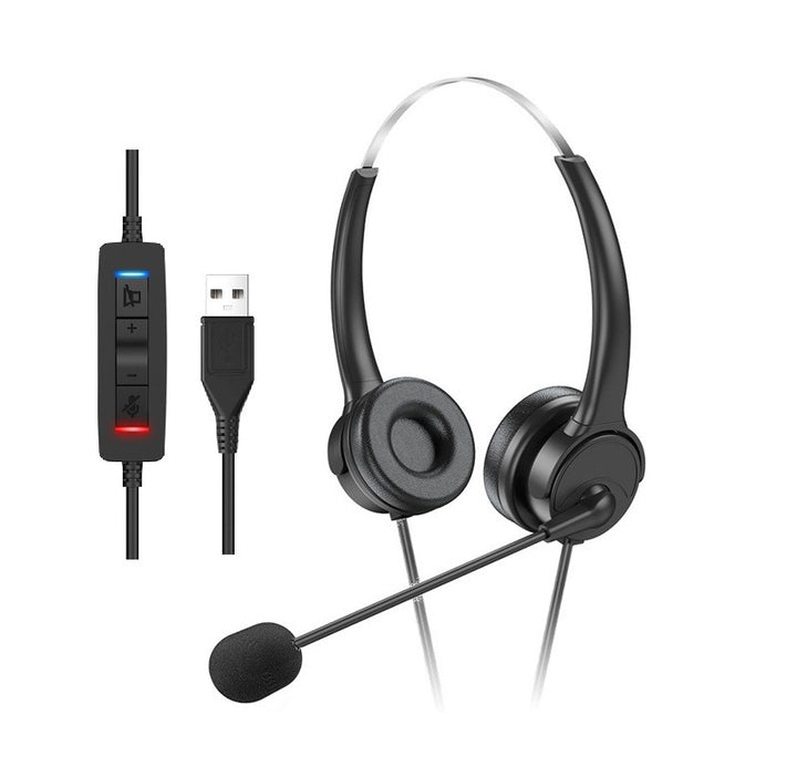 Bai'en DH800 Call Center Agent Telemarketing Outbound Customer Service Headset Computer Mobile Phone Telephone Headset