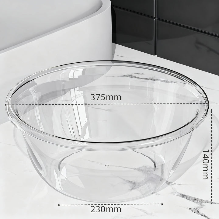 Plastic sink, transparent, robust