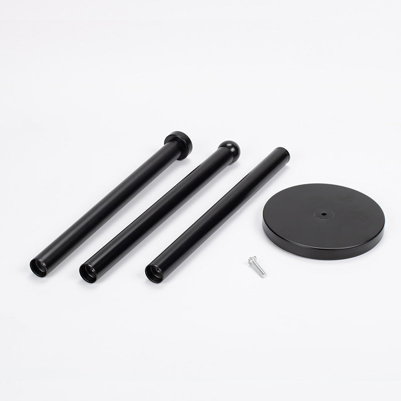 Standing paper roll holder made of stainless steel, black