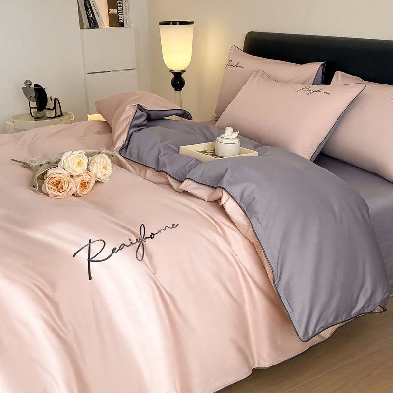 Cotton bedding set, 4-piece, 100% cotton
