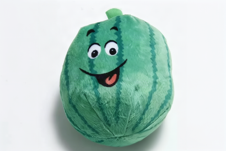Plush dog toy with squeaker
