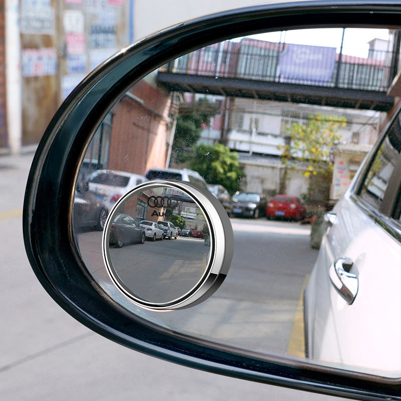 Vehicle blind mirror for gluing or suction