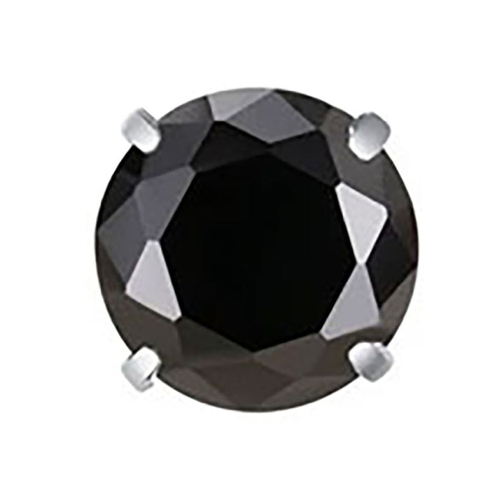 Titanium alloy earrings with zirconia, screw closure
