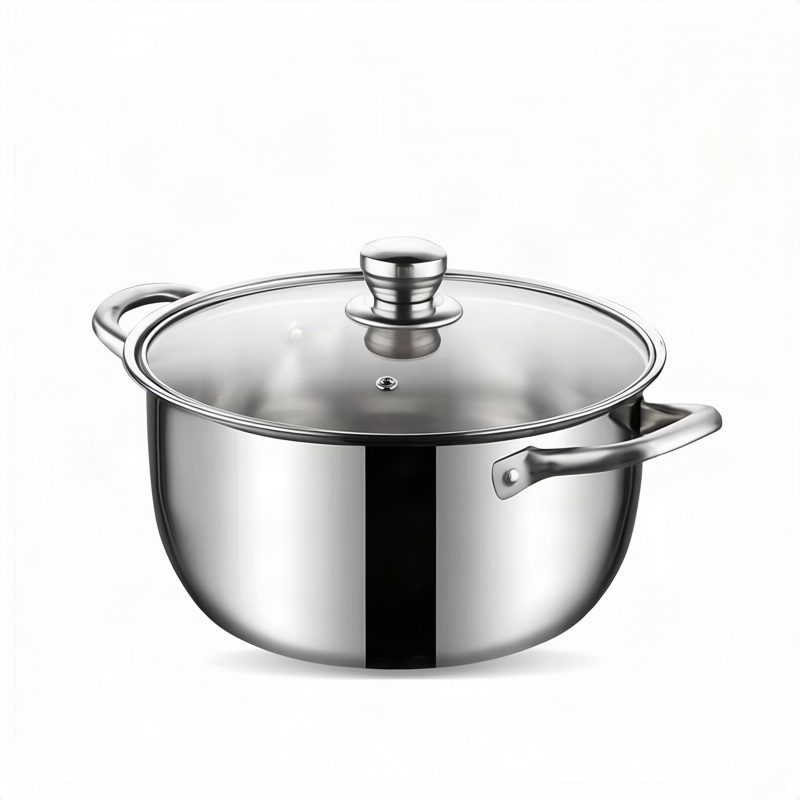 Stainless steel cooking pot 20 cm, 1.1–2 L, model HD190912