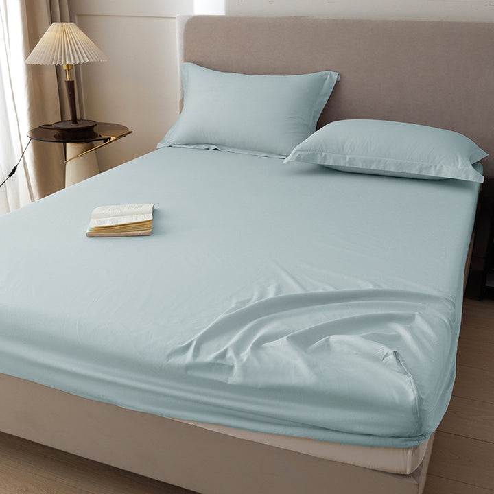 Cotton fitted sheet set, 1.2 m, solid colors