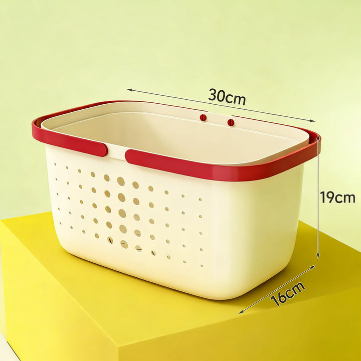 Portable bath basket made of plastic