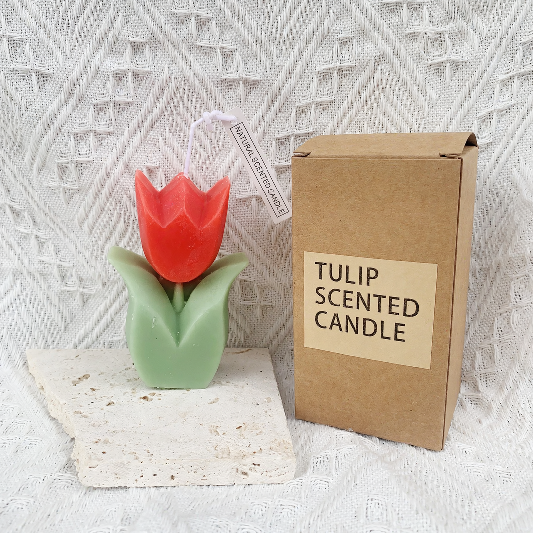 Handmade Scented Candle, Tulip Shape, Soy Wax
