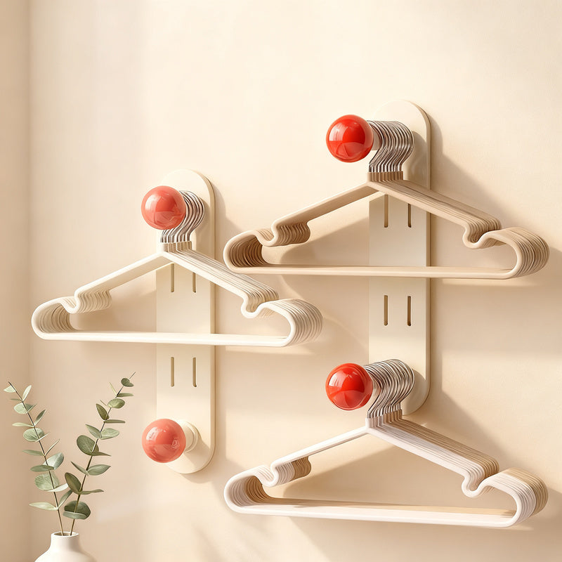 Plastic hanger organizer, wall mountable