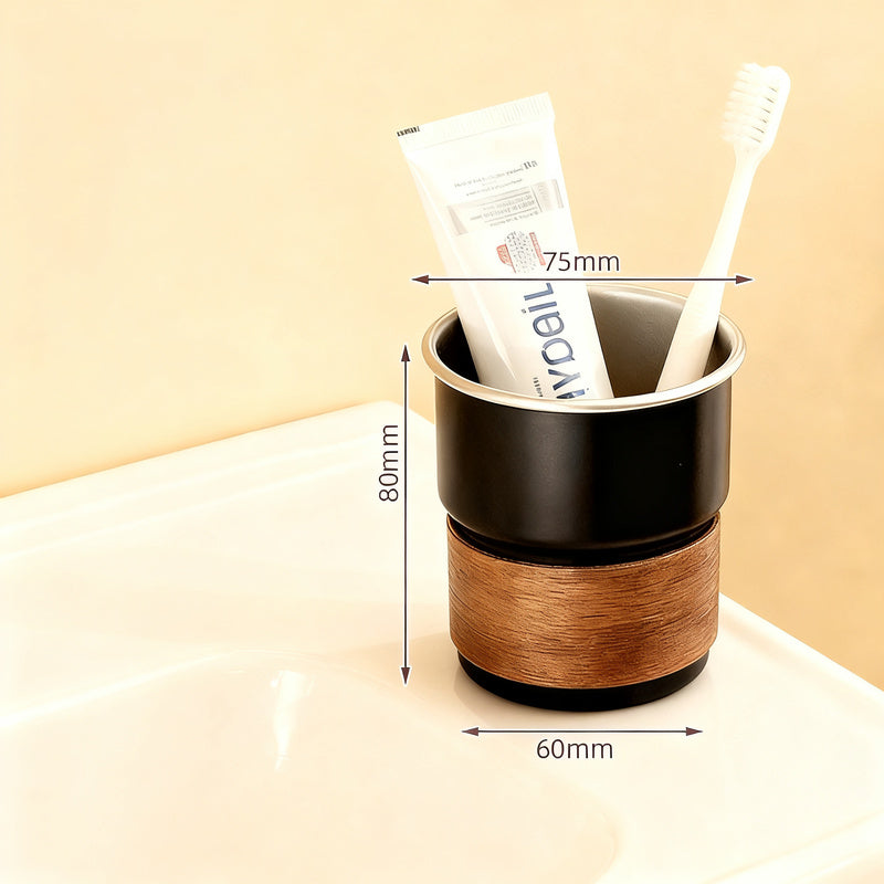 Toothbrush cup made of PET, 280 ml, square