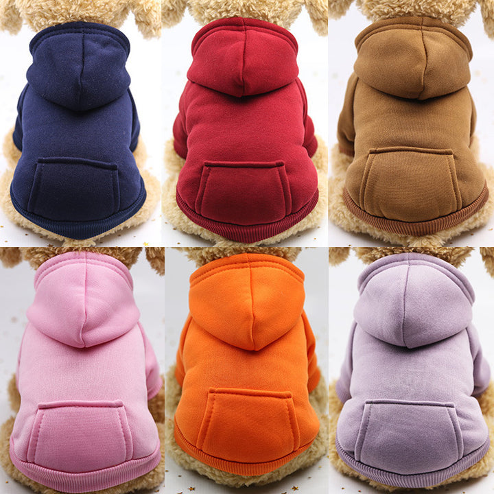 Dog coat made of sweatshirt fabric with pockets
