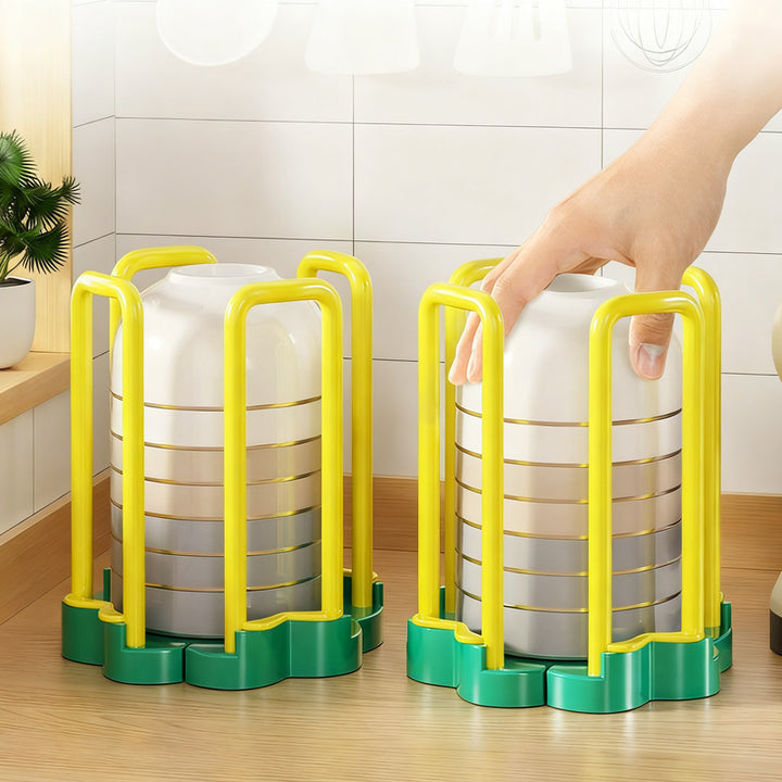 Expandable plastic dish drying rack