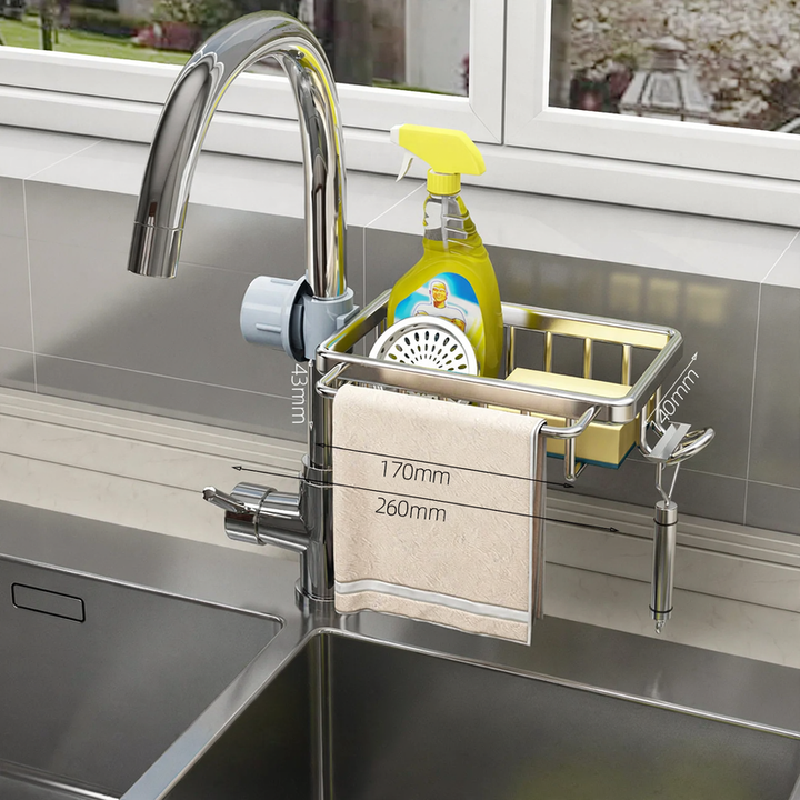 Shelf for sink, aluminum, adjustable