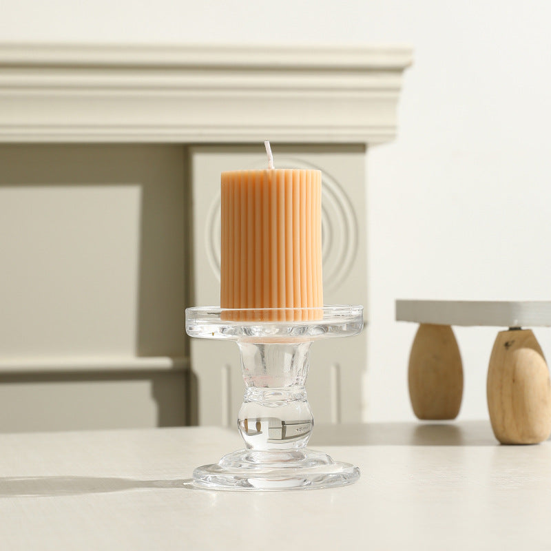 Scented candle with gear design, cylindrical