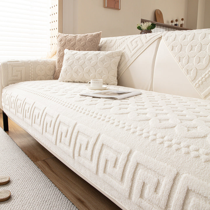 Fleece sofa cushion, non-slip