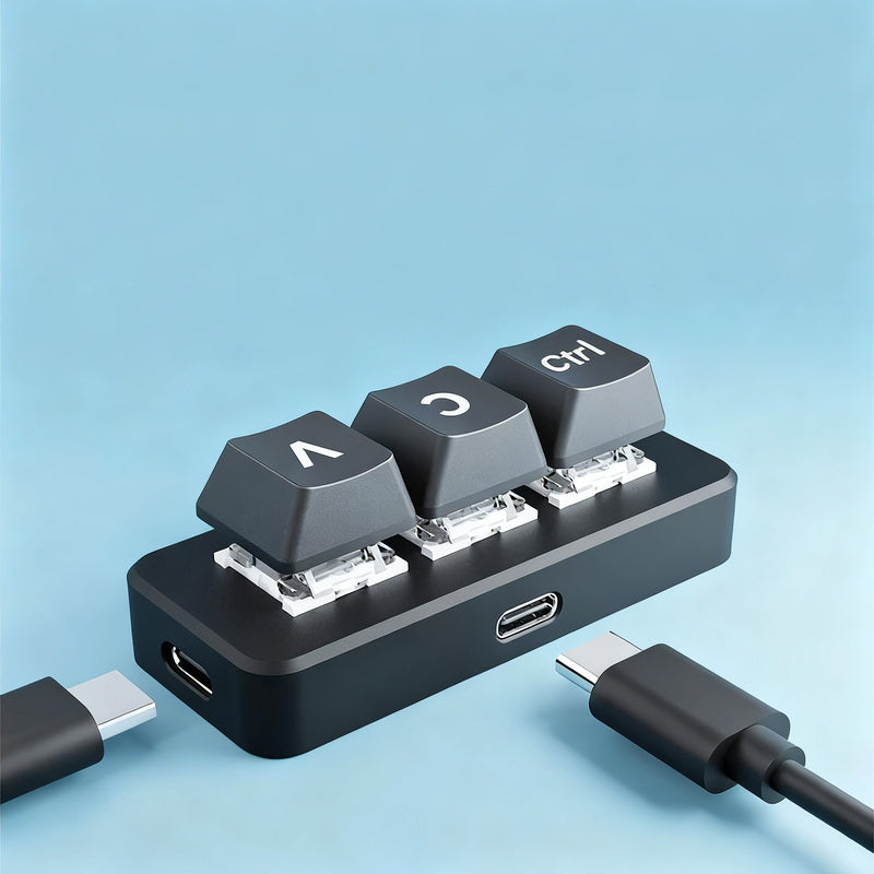Programmable Mini Keyboard, 3 Keys