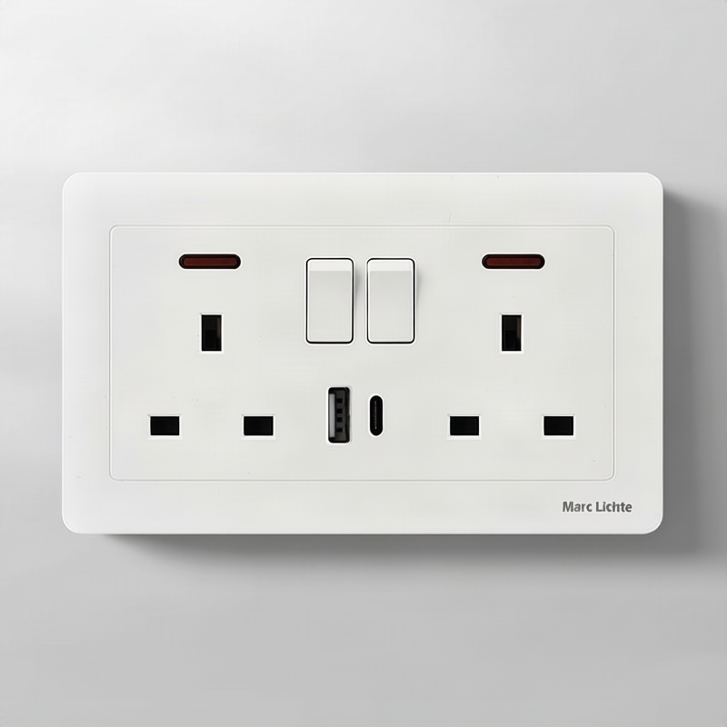 European flush-mounted socket 16 A