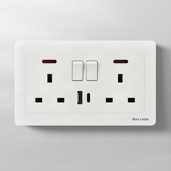 European flush-mounted socket 16 A