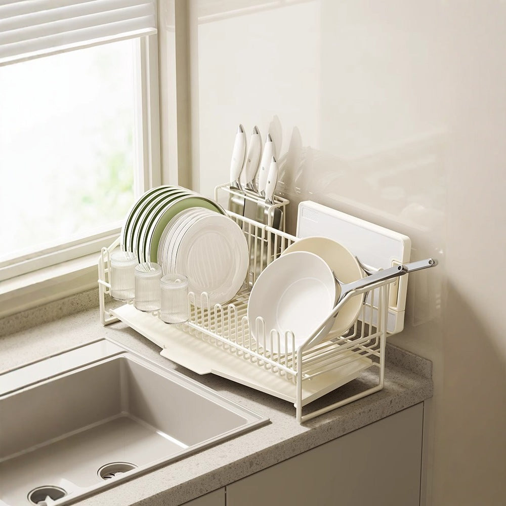 Carbon steel dish rack with accessories, modular