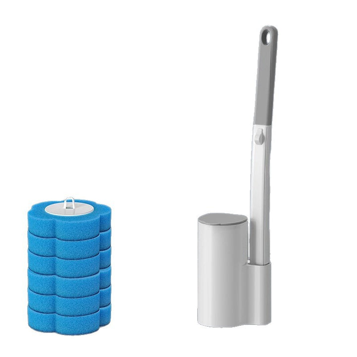 Disposable toilet brush with replacement heads