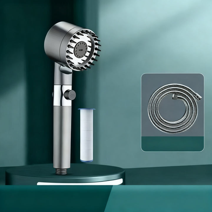 Shower head with filter and massage function