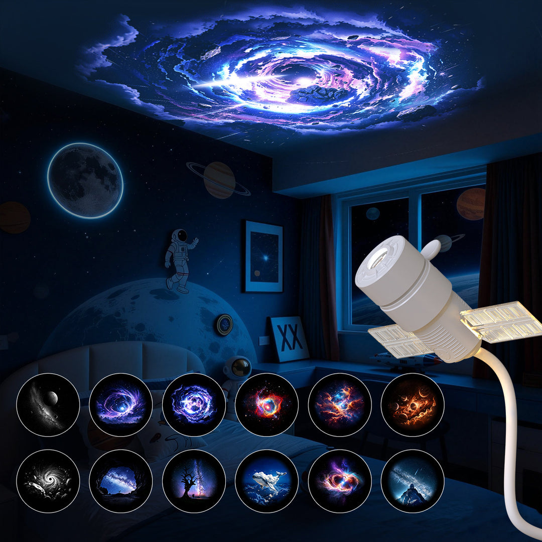 Starry sky projection lamp with foil sets