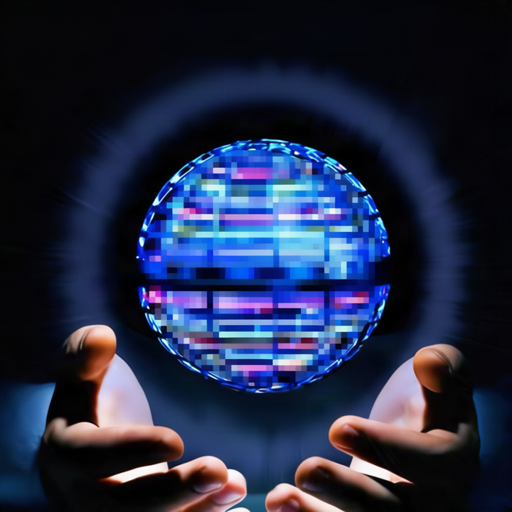 LED flying ball, glowing, with remote control