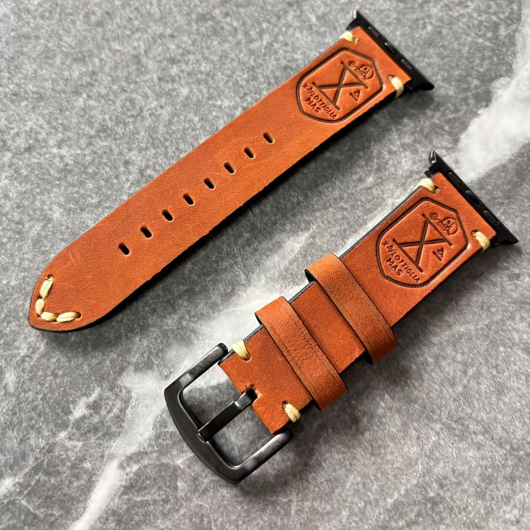 Vintage watch strap made of cowhide leather