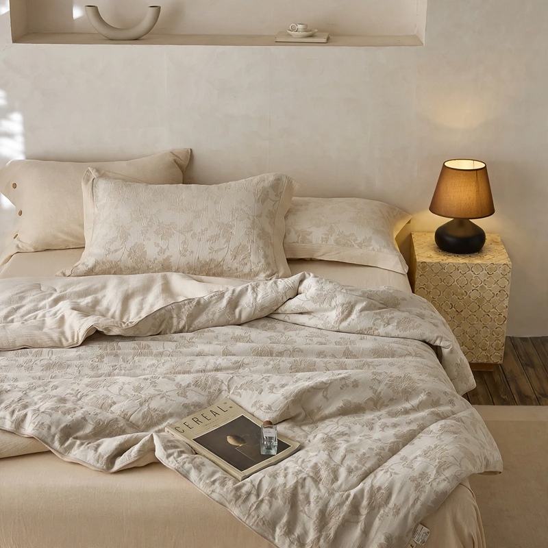 Duvet, cotton, soy fiber filling, year-round