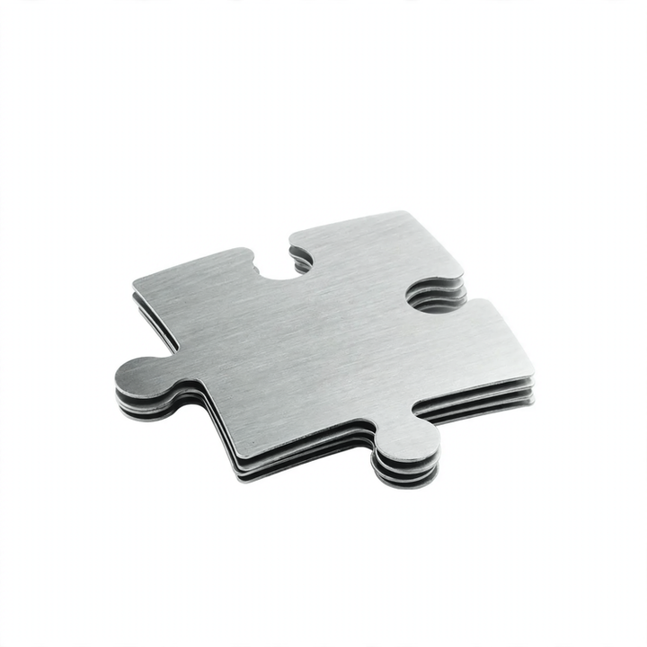 Stainless Steel Coaster, Puzzle Design