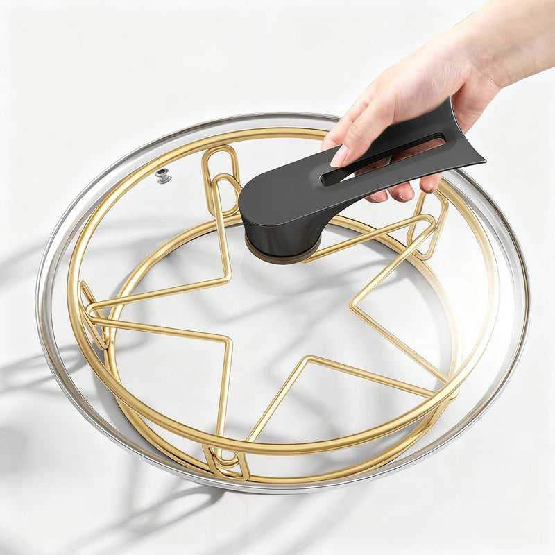 Stainless steel pot holder, round, for cookware