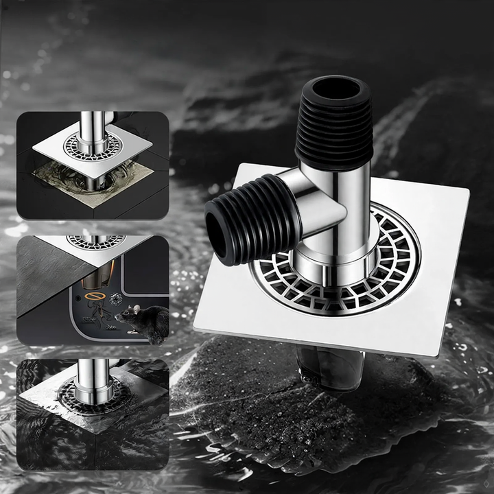 Extended drainage pipe with odor protection for washing machine
