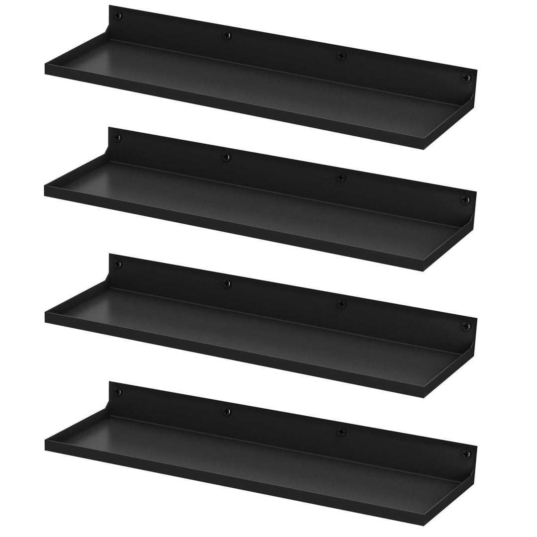 Acrylic wall shelf, black, no drilling