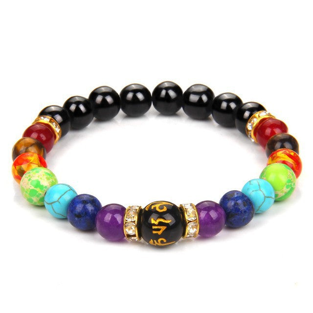 Beaded bracelet made of natural stones