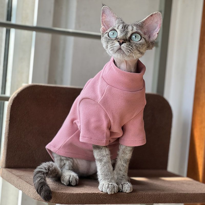 Dog coat made of sweatshirt fabric with pockets