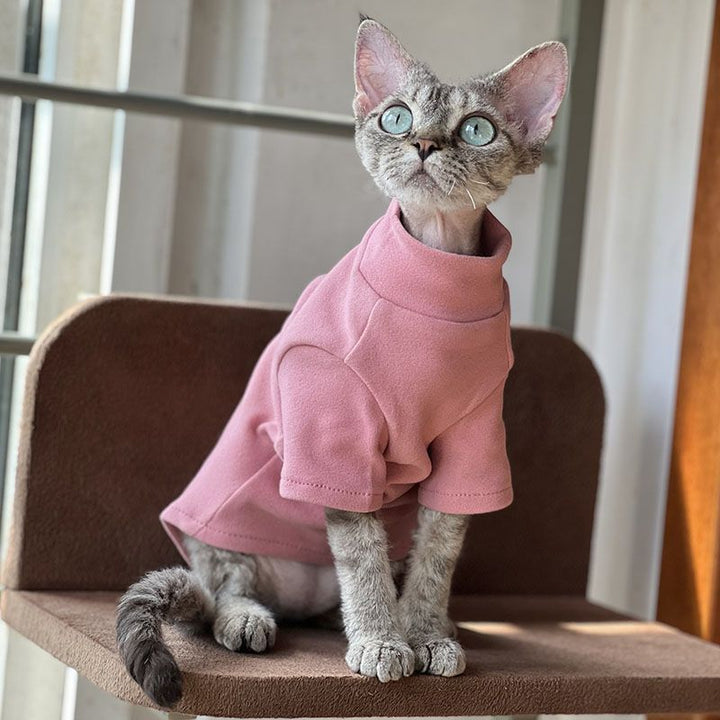 Dog coat made of sweatshirt fabric with pockets